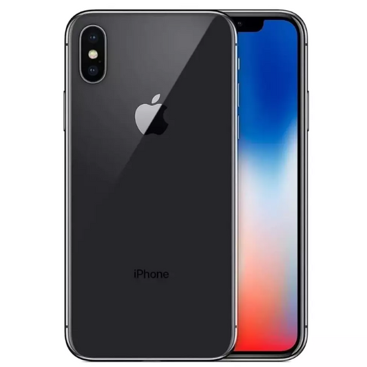 Apple iPhone XS Max smartphone in black showing front and back design.