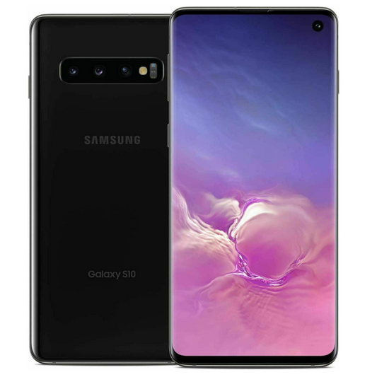 Samsung Galaxy S10 5G smartphone showcasing its sleek design and vibrant display.