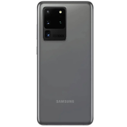 Samsung Galaxy S20 Ultra smartphone back view showcasing camera and design
